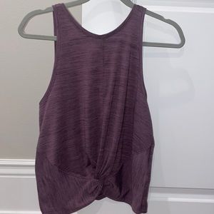 Purple Athleta Tank with cute knot design in the front!